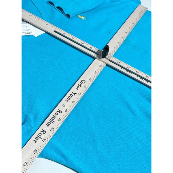 NWT Polo Ralph Lauren Pima Cotton V-Neck Sweater Light Blue Men's Size L (B1) - Picture 11 of 11